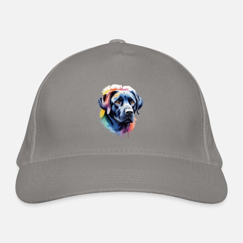 Labrador Retriever Chien Cool Couleur Explosion Casquette classique bio