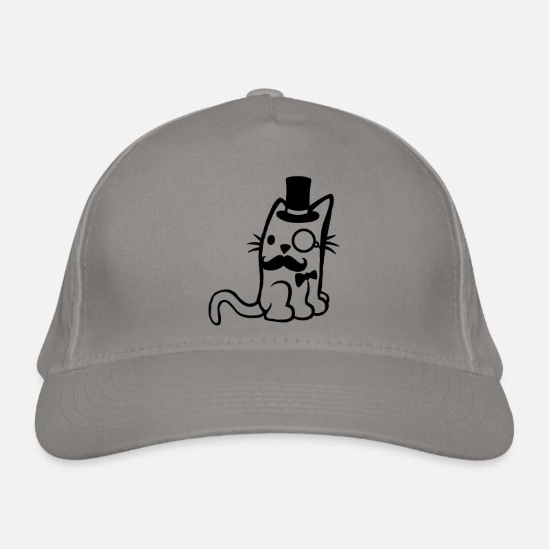 Glasses Monocle Mr. Cat Organic Baseball Cap