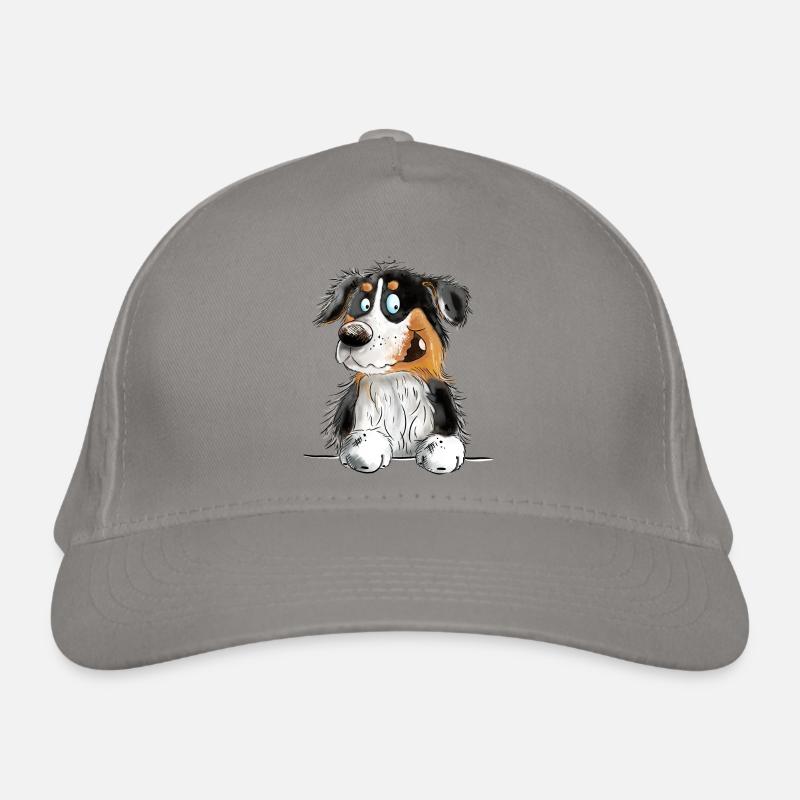 Funny Australian Shepherd Black Tri Organic Baseball Cap