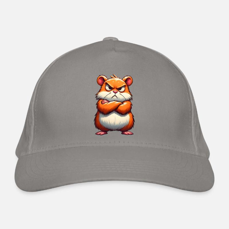 Grumpy hamster disgruntled Organic Baseball Cap