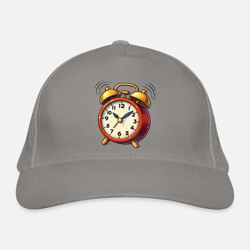 Alarm Clock Comic Clock Organic Baseball Cap