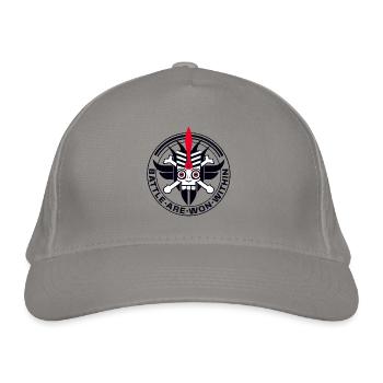 The battle is won inside - Organic Baseball Cap - light grey - Front