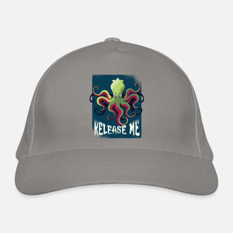 Vintage Krake Bio-Baseballkappe