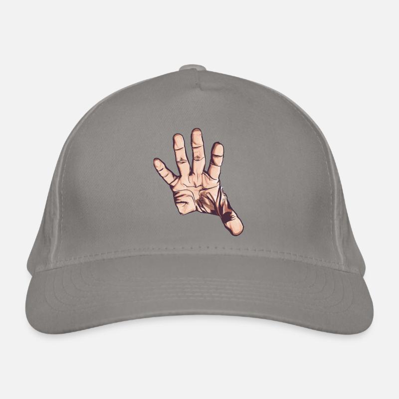 Hand grasping / stretching out, Vector Art Organic Baseball Cap
