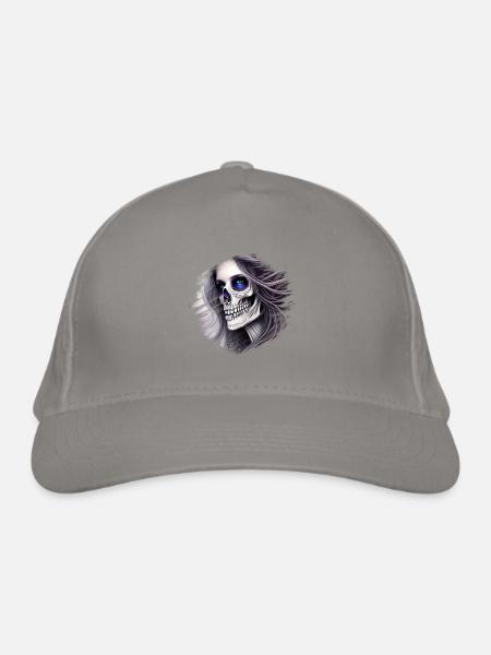 Skeleton - Organic Baseball Cap - light grey - Front