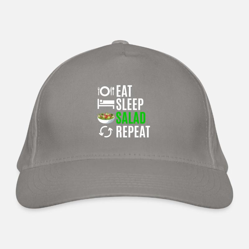 Eat Sleep Salad Repeat Bio-Baseballkappe