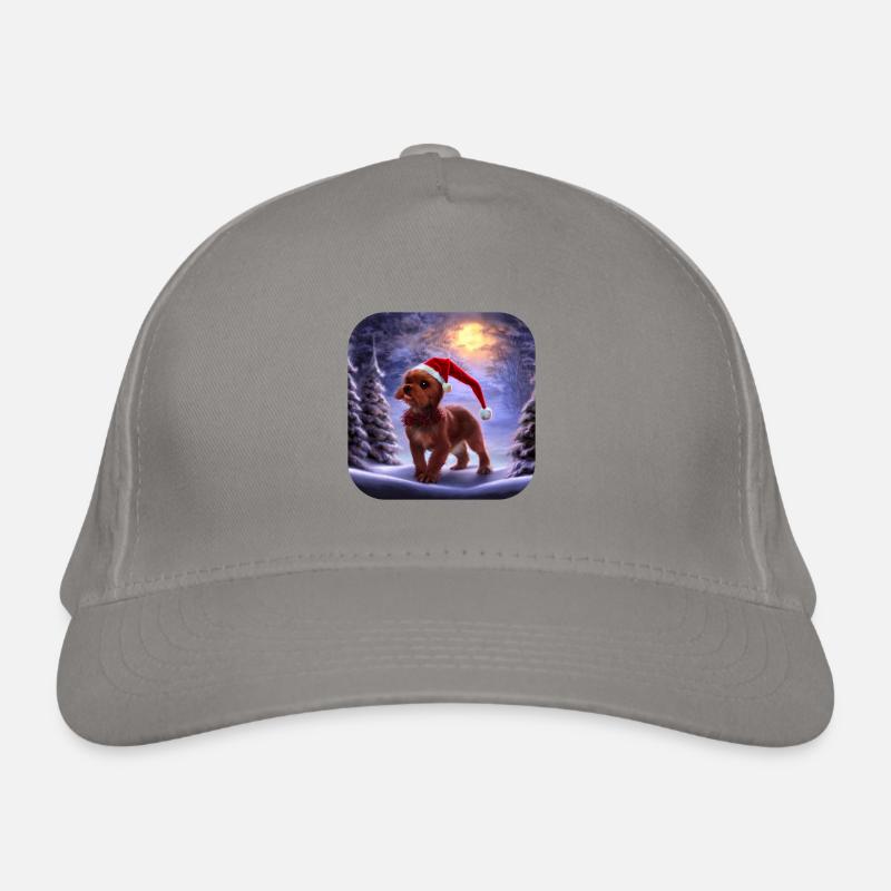 Motif de Noël chiot mignon Casquette classique bio