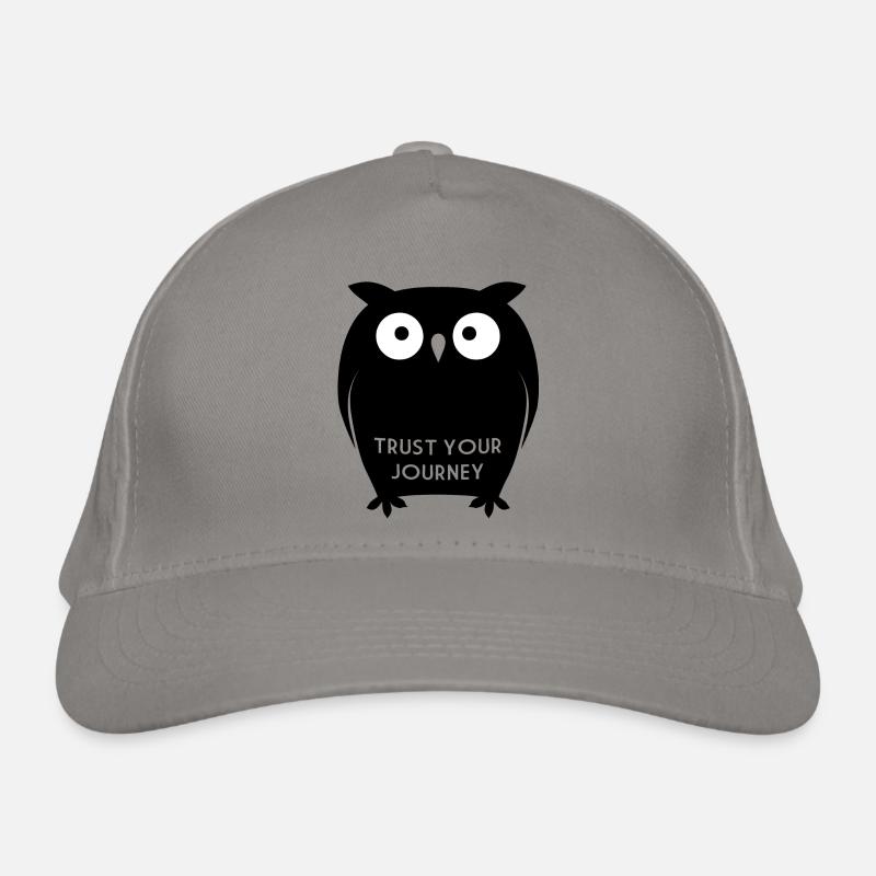 Faites confiance à votre voyage - Eule - Reise - Casquette classique bio - gris clair