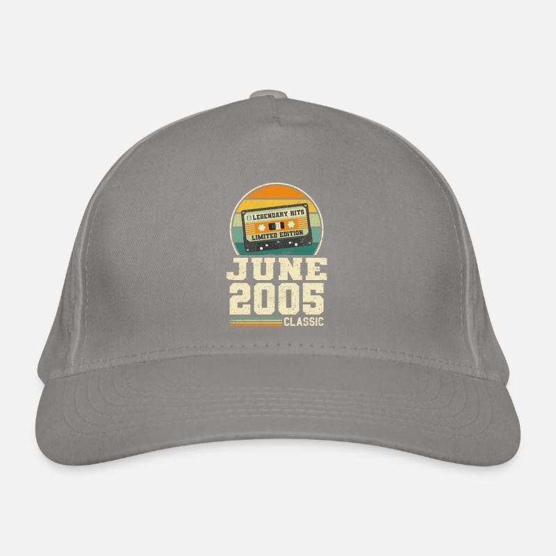 18th Birthday June Vintage 2005 Gift Idea Organic Baseball Cap