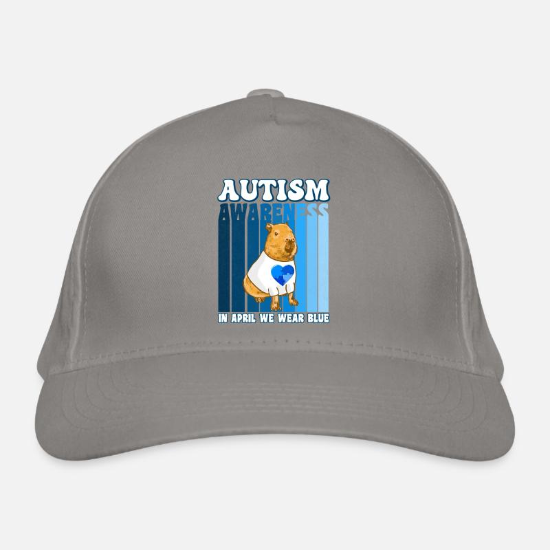Capybara Sensibilisation à l’autisme Casquette classique bio