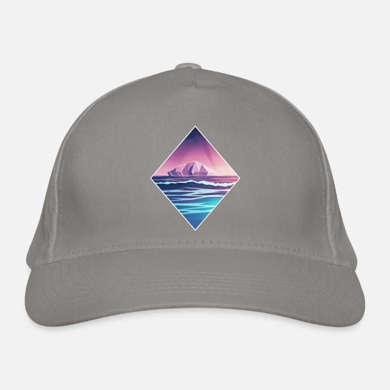 Ocean Vaporwave Organic Baseball Cap