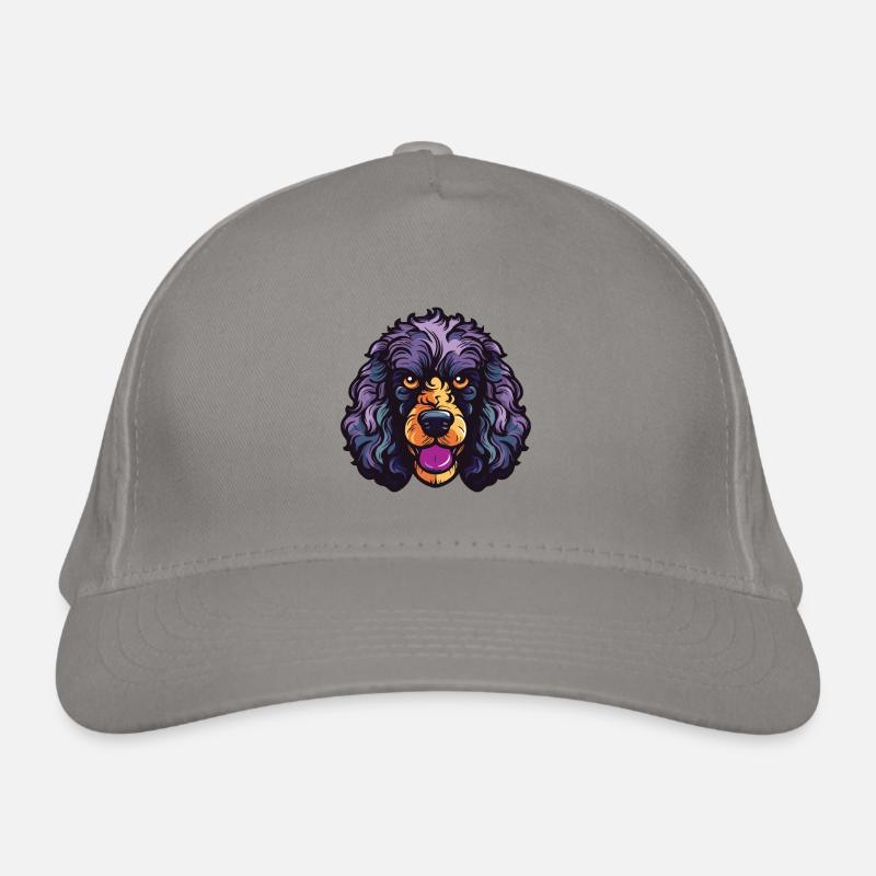 Tête de chien caniche Casquette classique bio