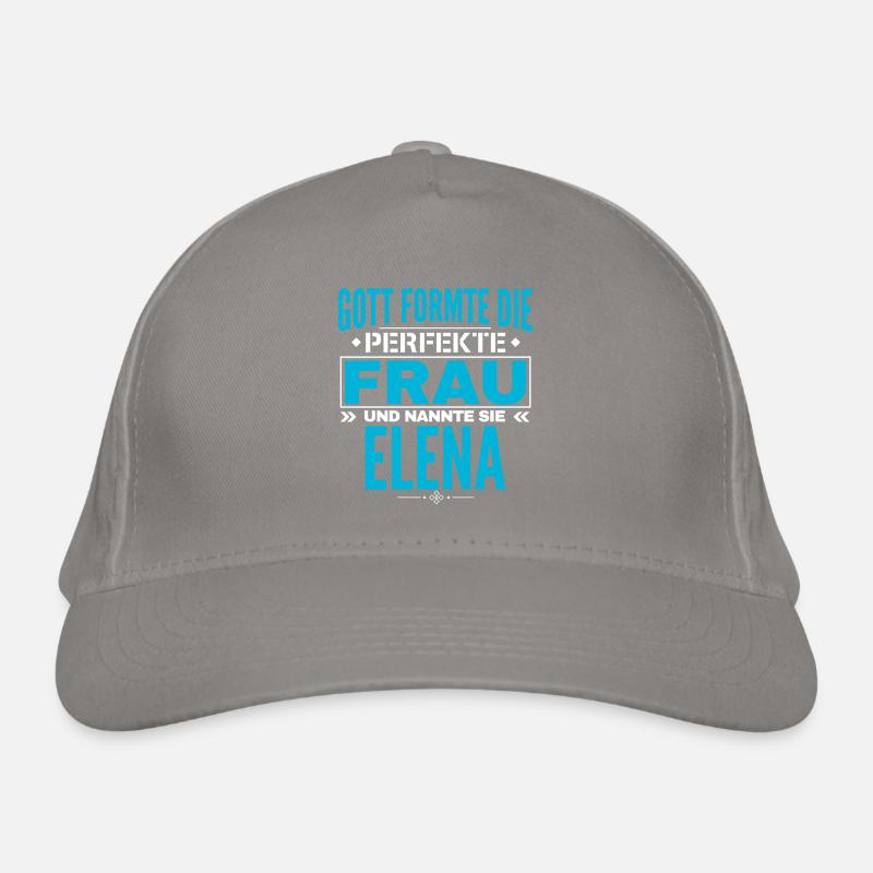 Elena Name Design Organic Baseball Cap