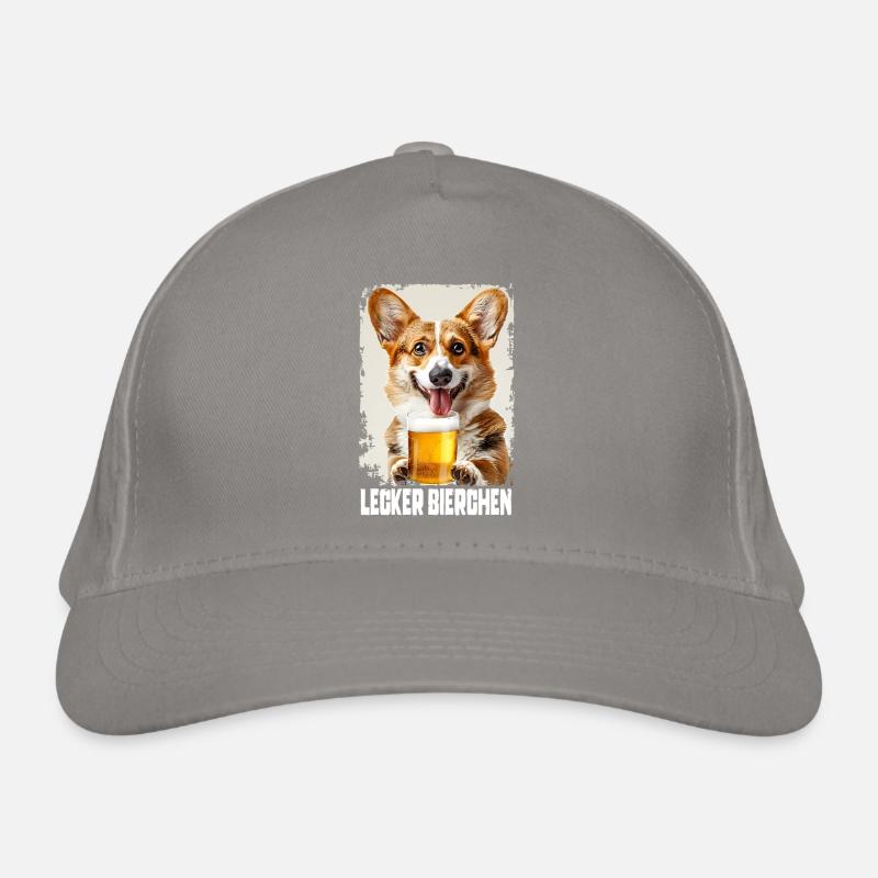Lecker Bierchen Corgi Bio-Baseballkappe