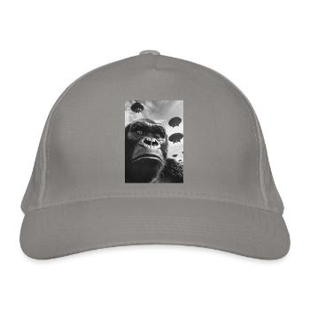 Gorille selfie OVNI - Casquette classique bio - gris clair - Devant