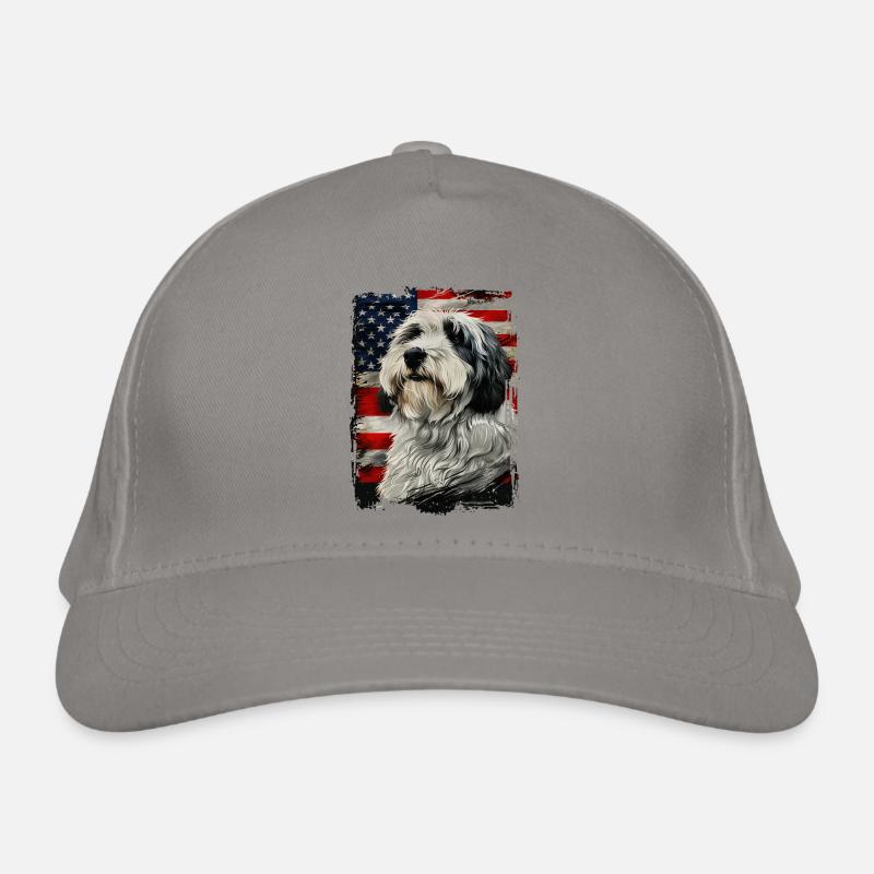 American Flag Bobtail Organic Baseball Cap