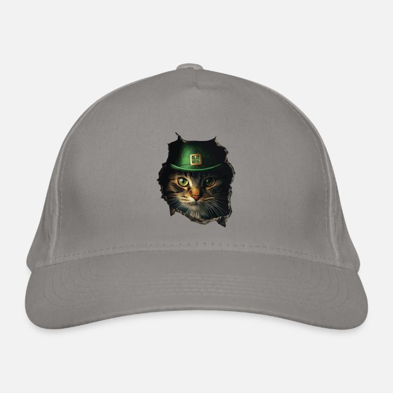 St. Patrick Katze Bio-Baseballkappe