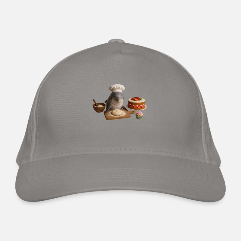 Dolphin Baking Cake Bread - Casquette classique bio - gris clair