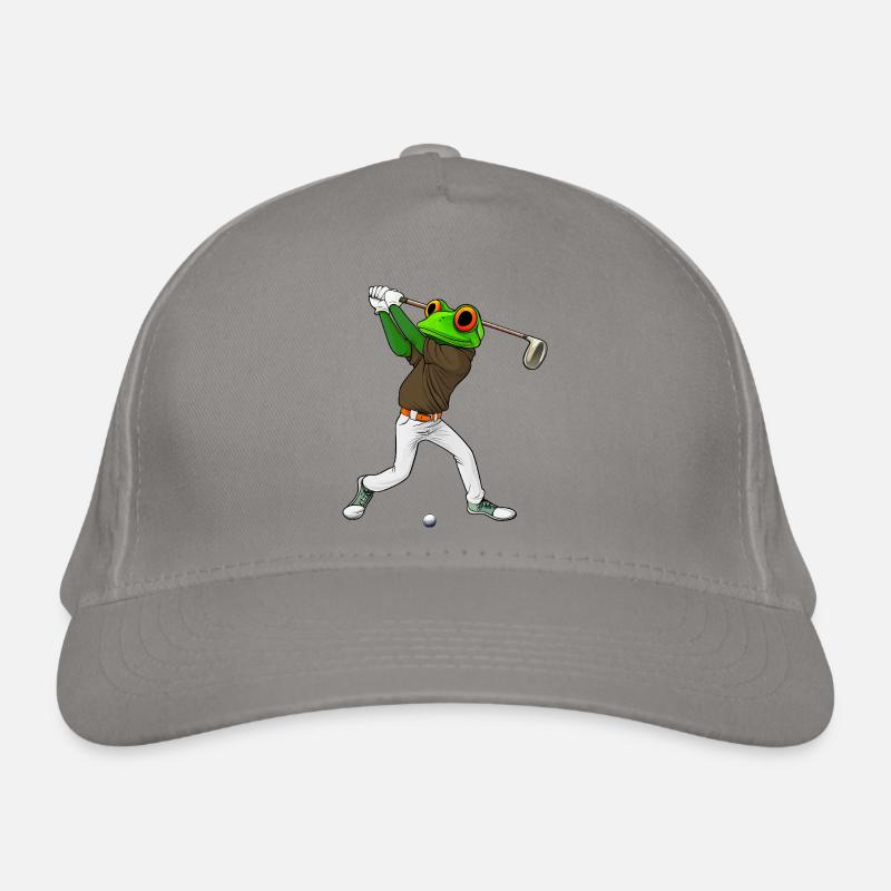 Frösche Golf - Bio-Baseballkappe - Hellgrau