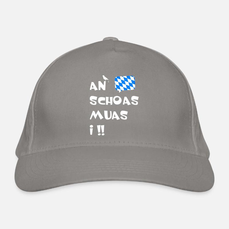 Dialecte bavarois An Schoas muas i. Casquette classique bio