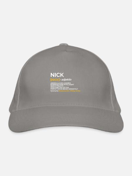 Nick - Bio-Baseballkappe - Hellgrau