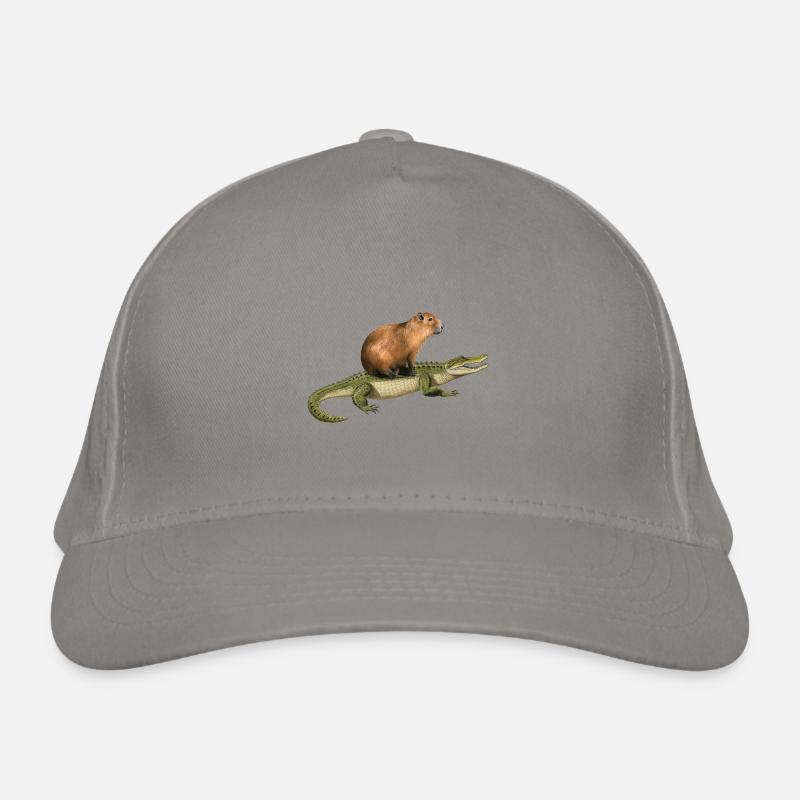 Capybara Alligator Organic Baseball Cap