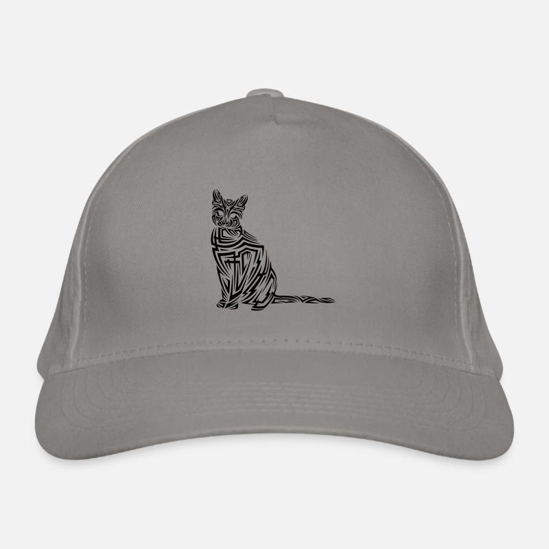 Cat Tribal Tattoo Organic Baseball Cap