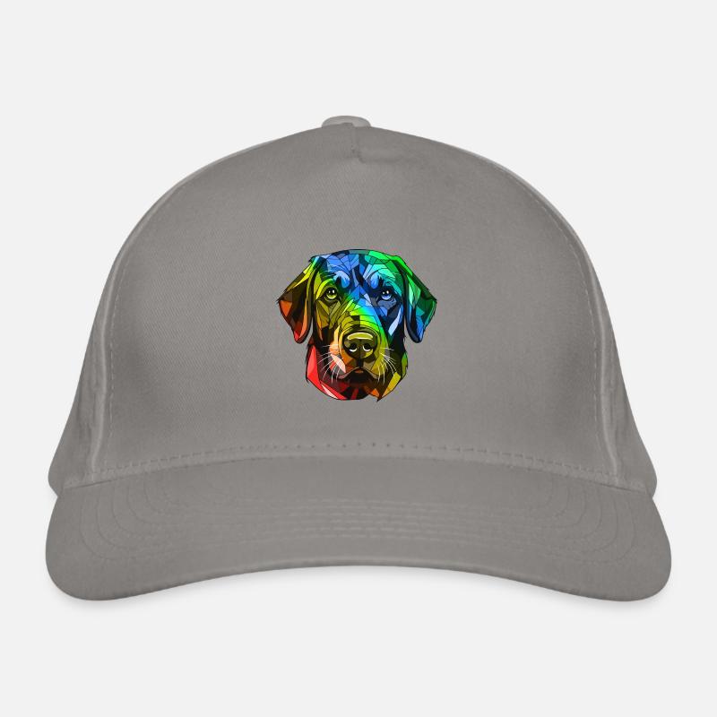 Labrador Hund Kopf Bunt Bio-Baseballkappe