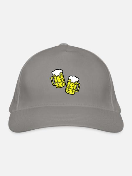 Beer Symbol Booze - Organic Baseball Cap - light grey - Front