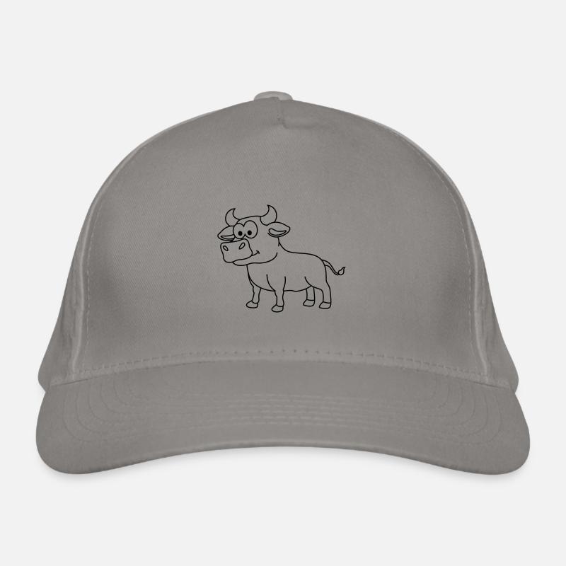 Taureau Comic Animal Casquette classique bio
