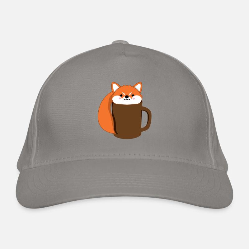 Fuchs - Kaffee - Tase - Comicstyle - Geschenk Bio-Baseballkappe