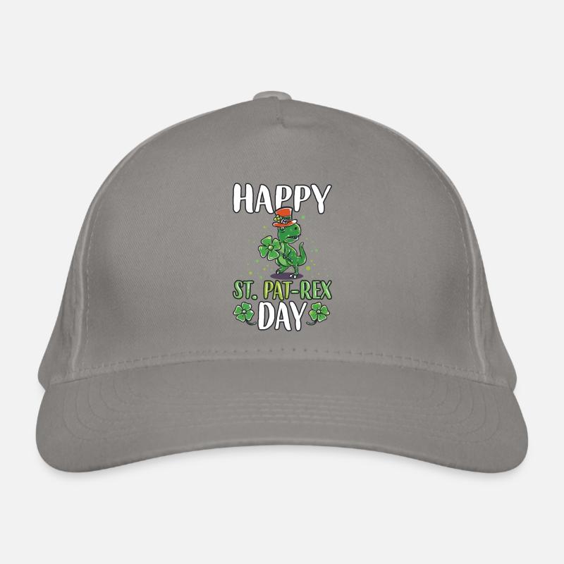 St Patricks day Dinosaurier T-Rex Geschenk Bier Bio-Baseballkappe