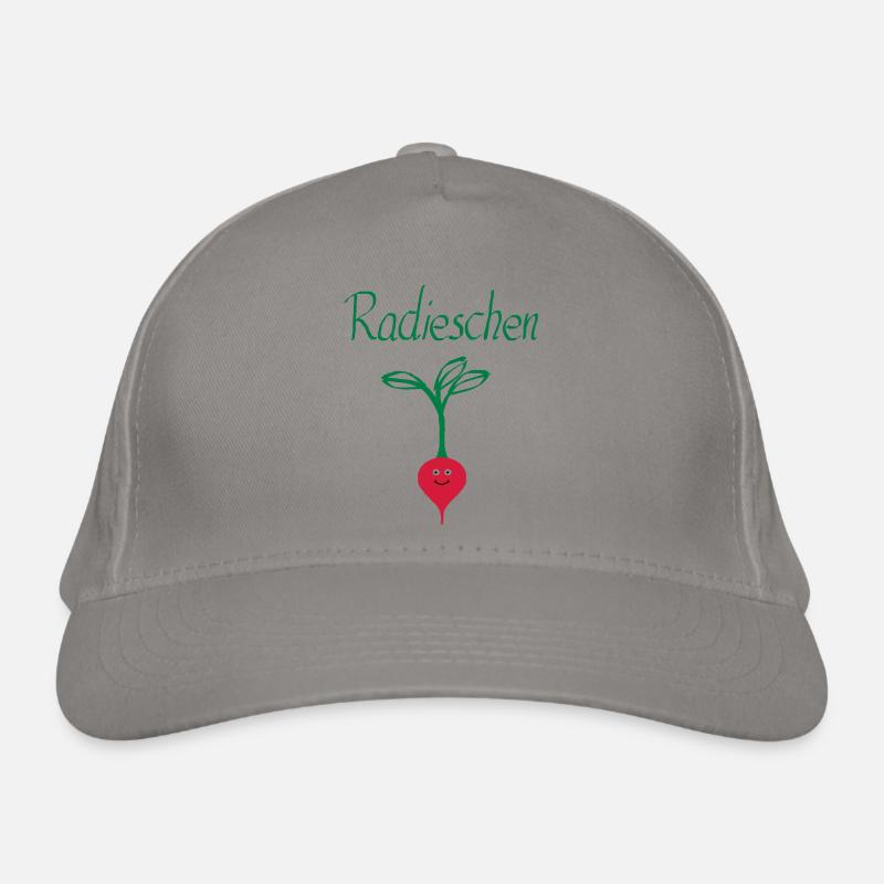 Radieschen 3 Bio-Baseballkappe