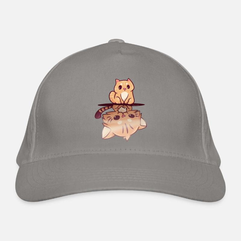 cute cat becomes a wild tiger predator gift Organic Baseball Cap