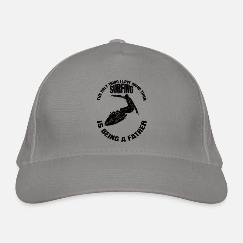 Surfer Father Surfboard Dad Surf Instructor Organic Baseball Cap
