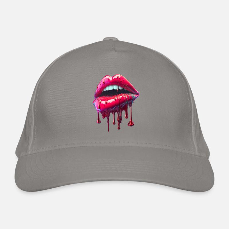 dripping lips Organic Baseball Cap