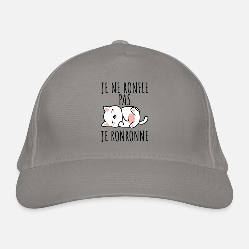je ne ronfle pas je ronronne Casquette classique bio