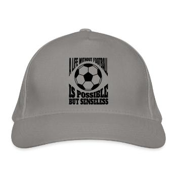 Fußballtrainer Fußballer Fußballspieler Fußball - Bio-Baseballkappe - Hellgrau - Vorne