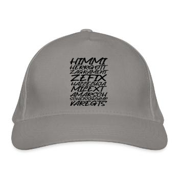 himmi herrgott zagrament zefix - bayerischer fluch - Bio-Baseballkappe - Hellgrau - Vorne