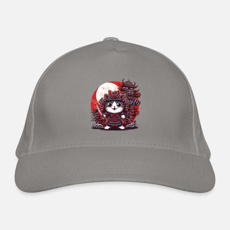 Genießen Sie das Bild der Samurai-Katze und des Monsters Bio-Baseballkappe