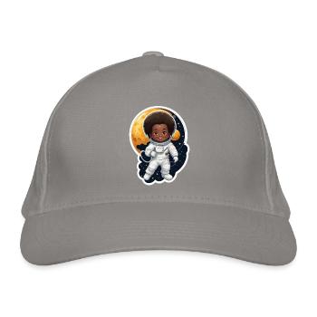 Kinder astronaut mit Mondhintergrund - Bio-Baseballkappe - Hellgrau - Vorne