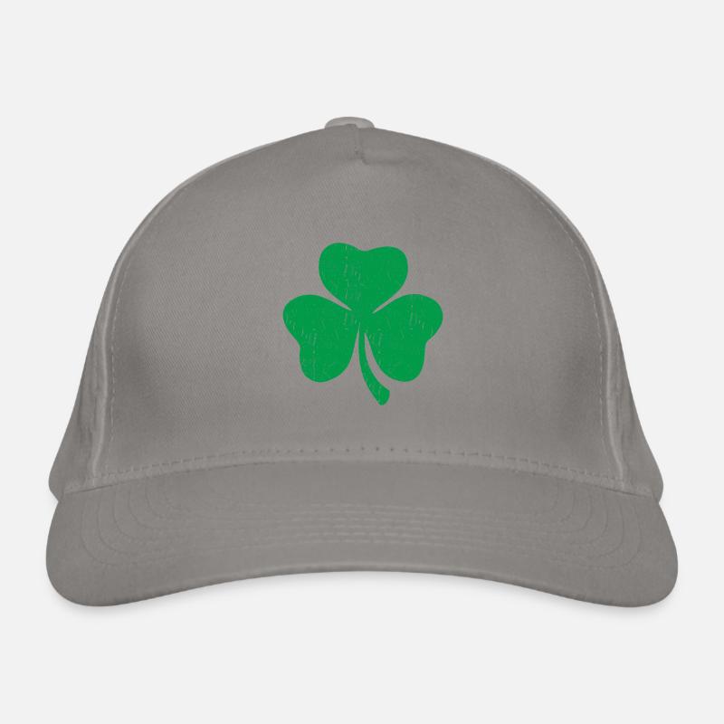 Green three-leaf clover Organic Baseball Cap