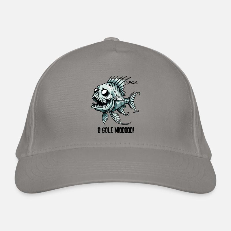 Zombie Skeleton Skull Operettas Fish Organic Baseball Cap