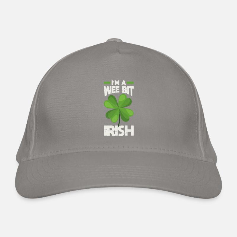 Wee Bit Irish Glücksklee Festliche Grafik Bio-Baseballkappe