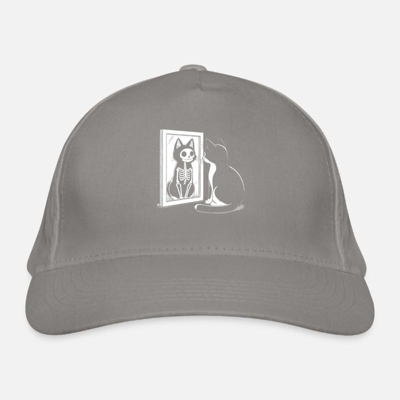 Cat Looking In Mirror Bio-Baseballkappe