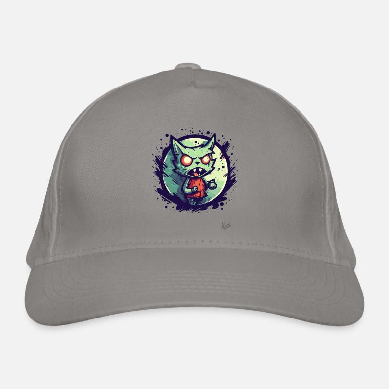 Dessin animé cool d’un chat enragé agacé Casquette classique bio