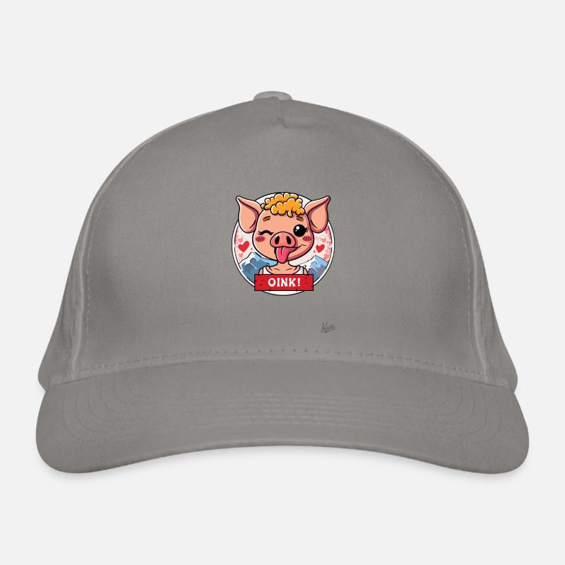Petit cochon mignon : OINK ! Casquette classique bio