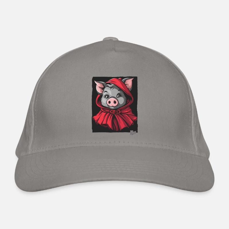 Das Märchen vom kleinen Rotkäppchen-Schwein Bio-Baseballkappe
