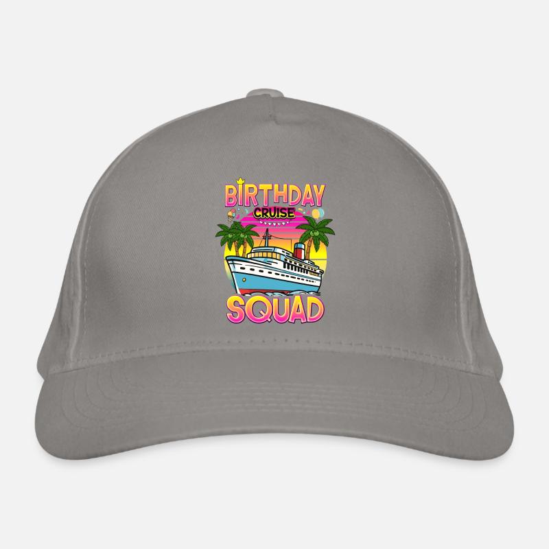 Escouade de croisière d’anniversaire - Casquette classique bio - gris clair