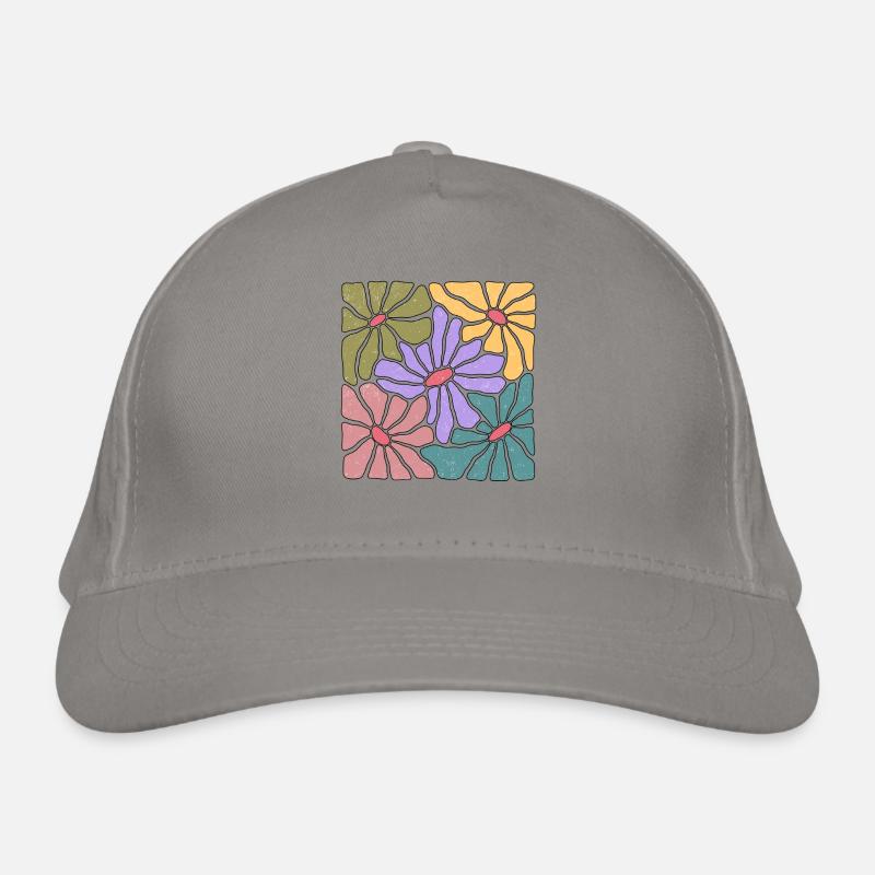 Wildblumen im Boho-Stil Bio-Baseballkappe